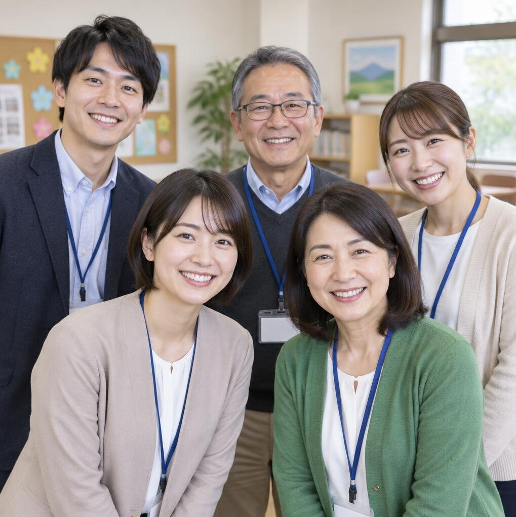 Team of staff members supporting a community center for seniors