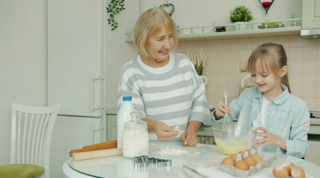 senior woman cooking