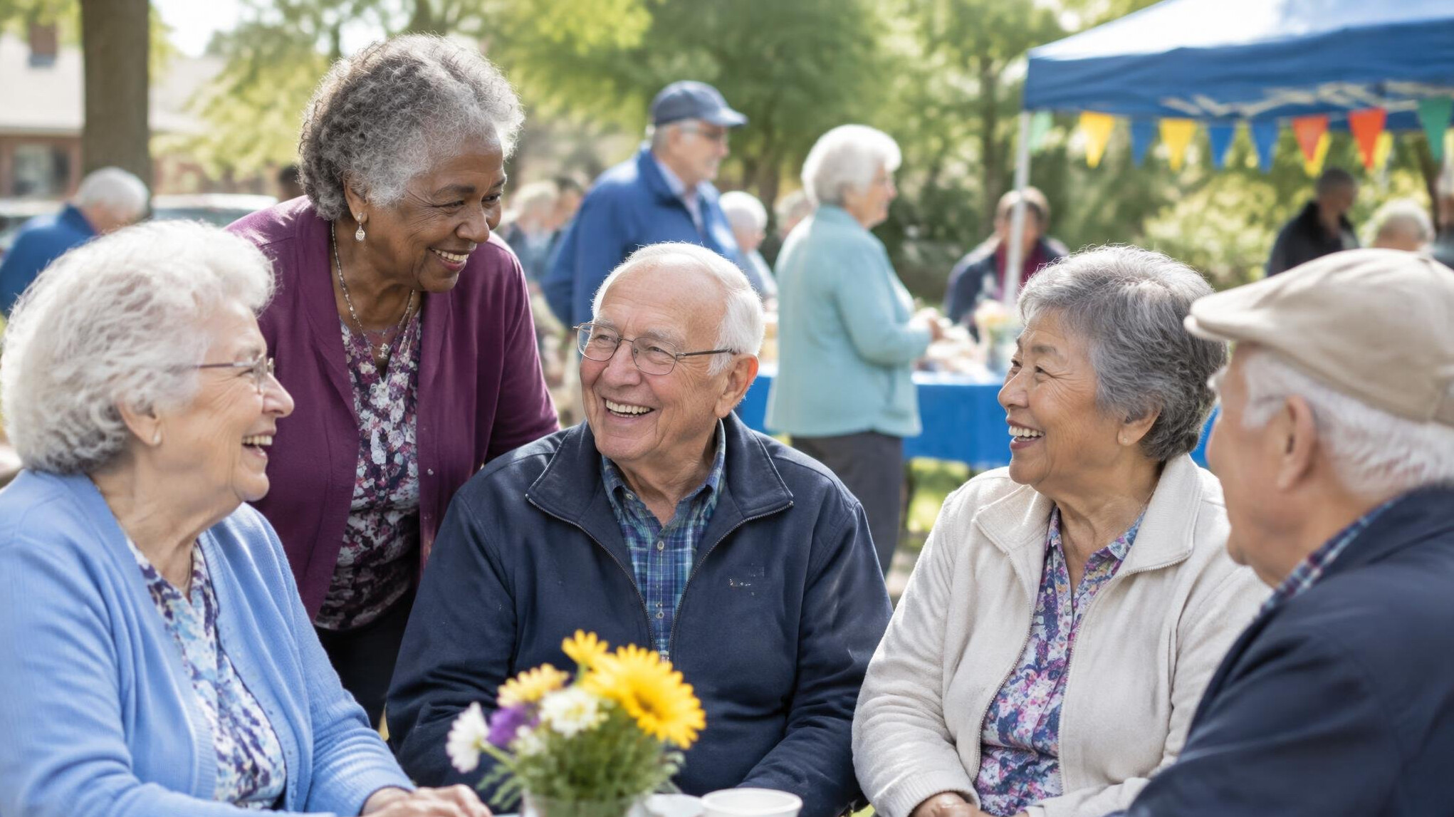 seniors at community event